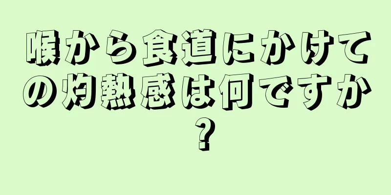 喉から食道にかけての灼熱感は何ですか？