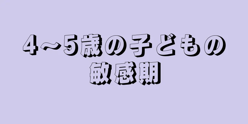 4～5歳の子どもの敏感期