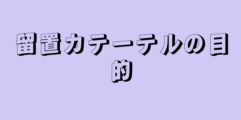 留置カテーテルの目的