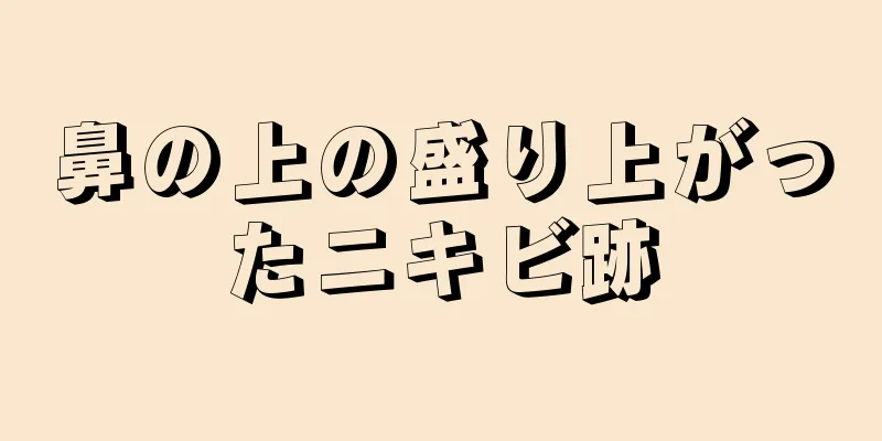 鼻の上の盛り上がったニキビ跡