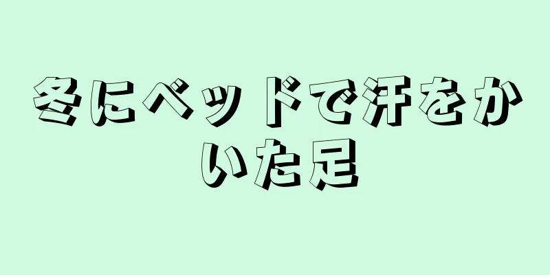 冬にベッドで汗をかいた足