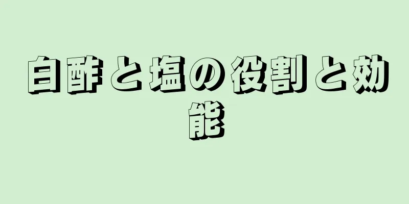 白酢と塩の役割と効能