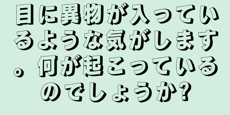 目に異物が入っているような気がします。何が起こっているのでしょうか?