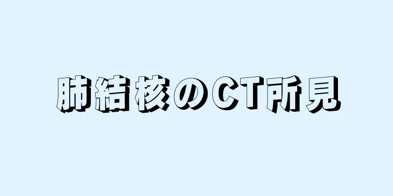 肺結核のCT所見