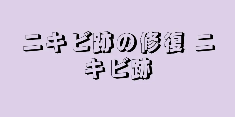 ニキビ跡の修復 ニキビ跡