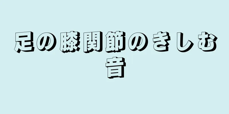 足の膝関節のきしむ音