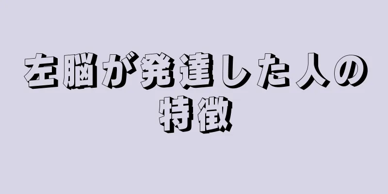 左脳が発達した人の特徴