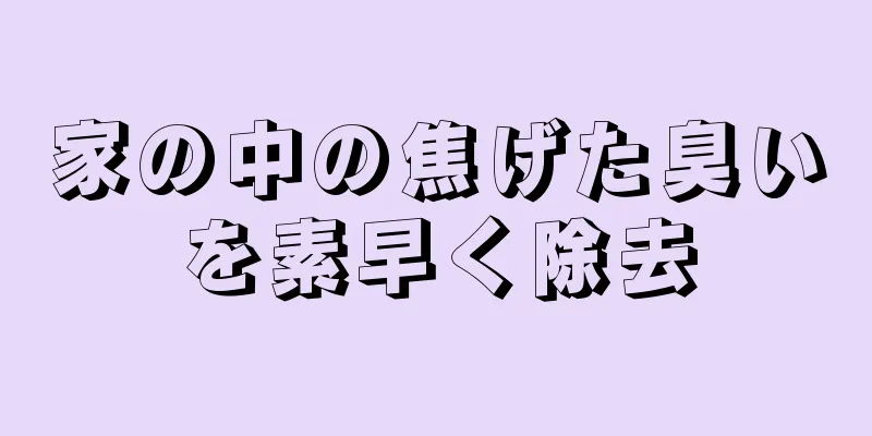 家の中の焦げた臭いを素早く除去