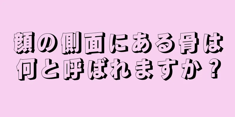 顔の側面にある骨は何と呼ばれますか？