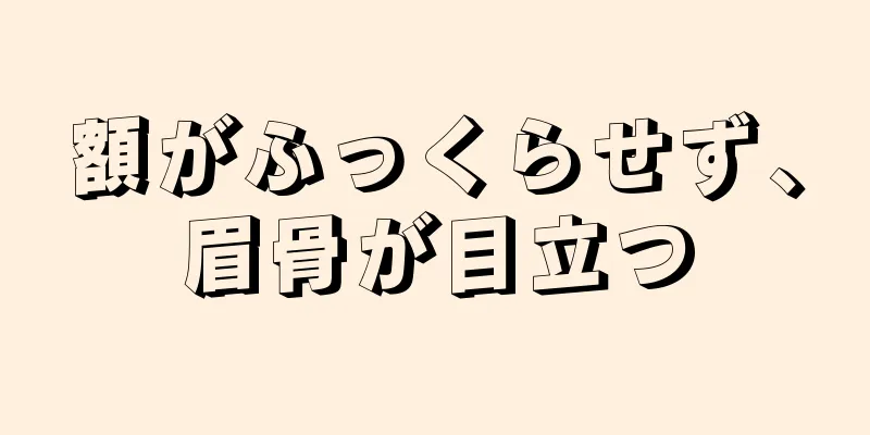 額がふっくらせず、眉骨が目立つ