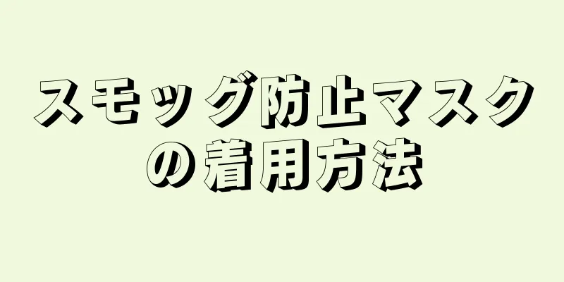 スモッグ防止マスクの着用方法