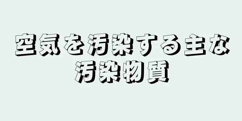 空気を汚染する主な汚染物質