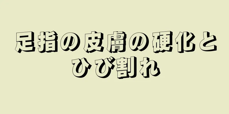 足指の皮膚の硬化とひび割れ