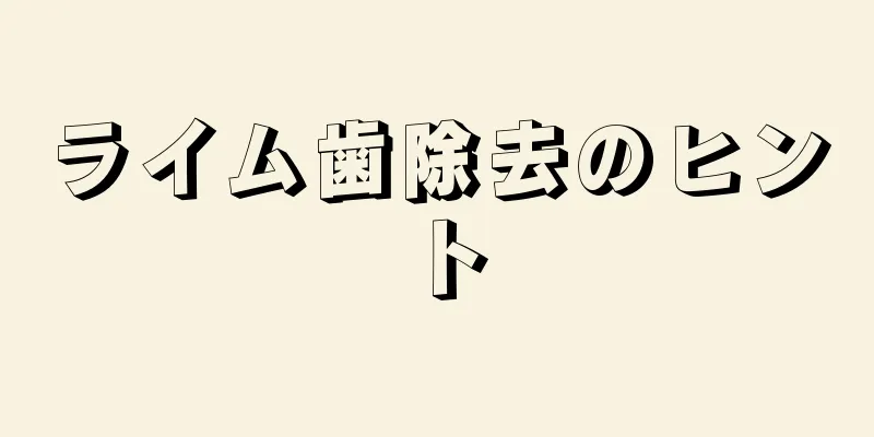 ライム歯除去のヒント