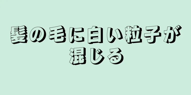 髪の毛に白い粒子が混じる