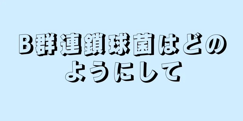 B群連鎖球菌はどのようにして