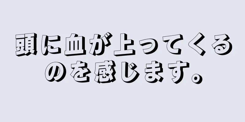 頭に血が上ってくるのを感じます。