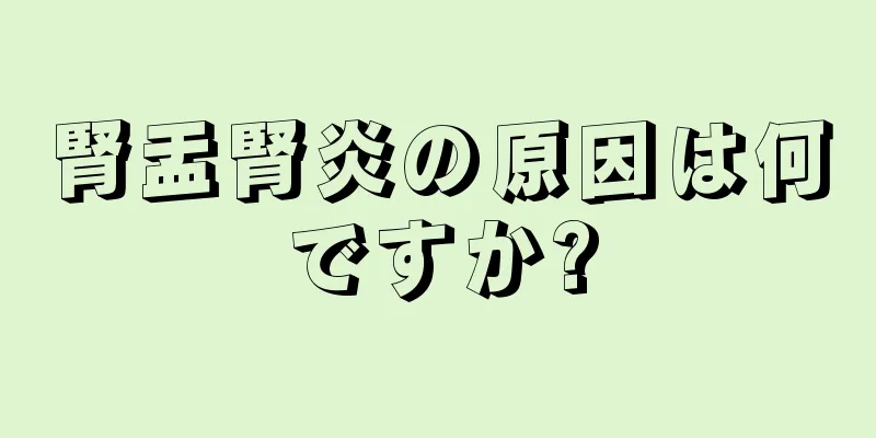 腎盂腎炎の原因は何ですか?