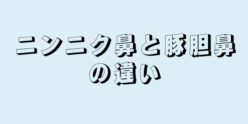 ニンニク鼻と豚胆鼻の違い