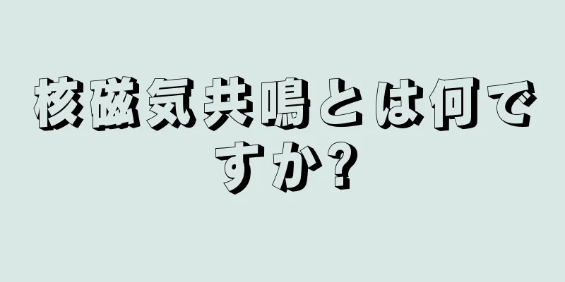 核磁気共鳴とは何ですか?