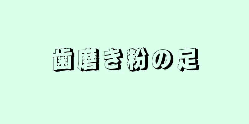 歯磨き粉の足