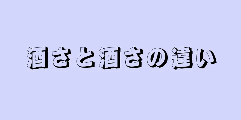 酒さと酒さの違い