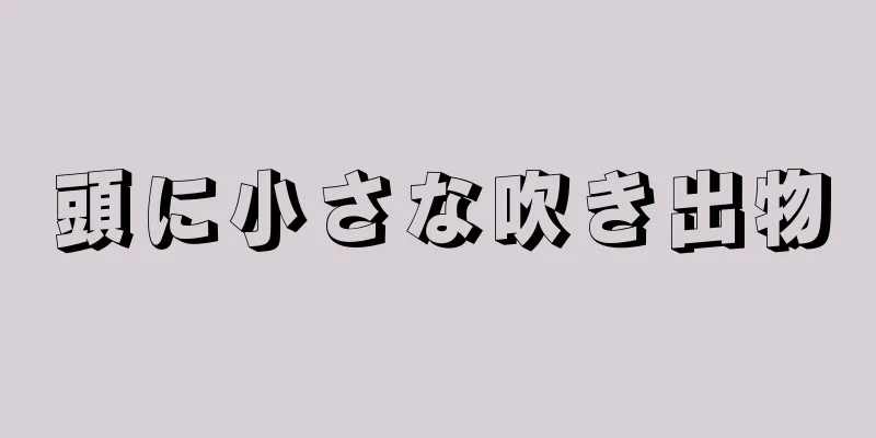 頭に小さな吹き出物