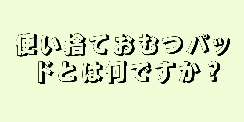 使い捨ておむつパッドとは何ですか？