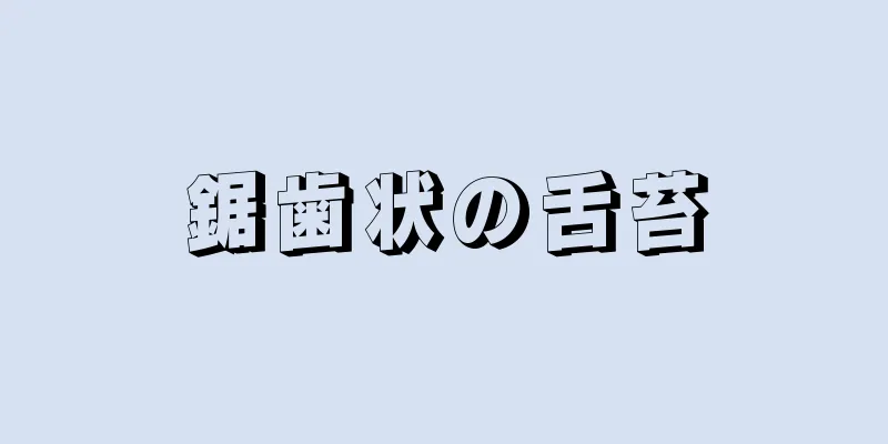 鋸歯状の舌苔