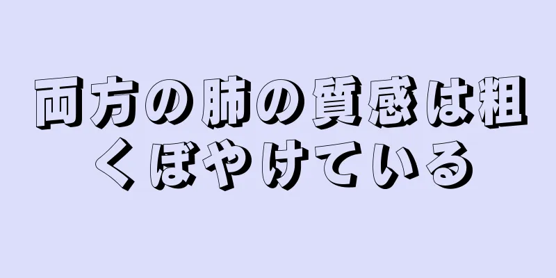 両方の肺の質感は粗くぼやけている