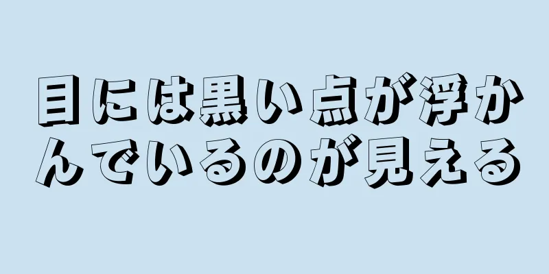 目には黒い点が浮かんでいるのが見える