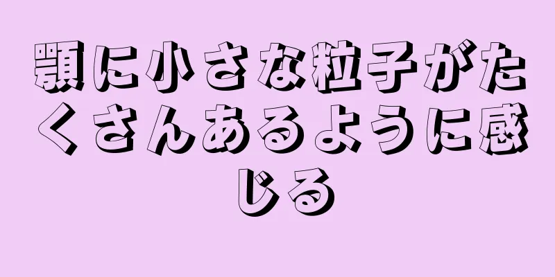 顎に小さな粒子がたくさんあるように感じる