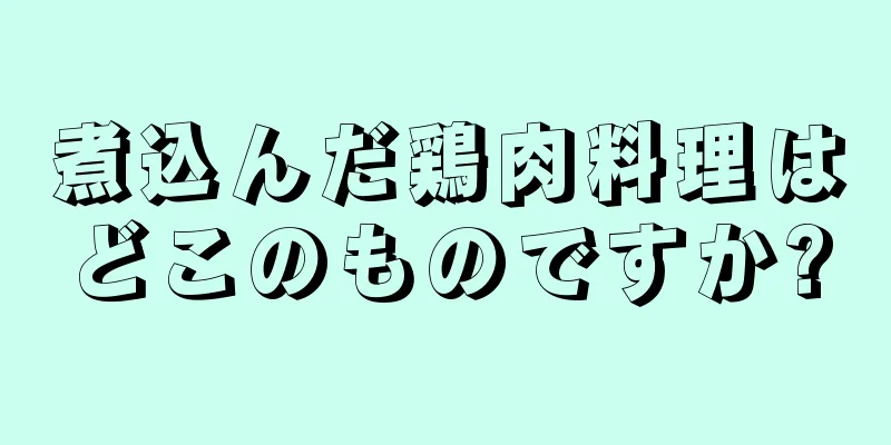 煮込んだ鶏肉料理はどこのものですか?