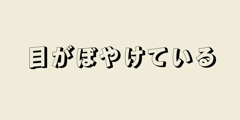 目がぼやけている