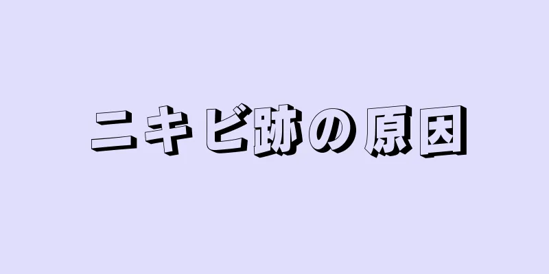 ニキビ跡の原因