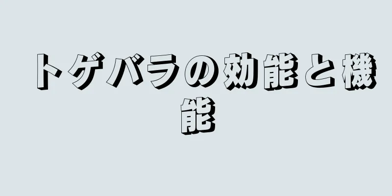 トゲバラの効能と機能