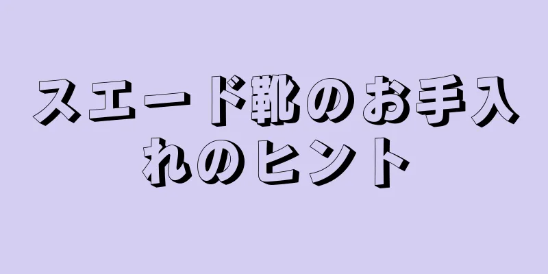 スエード靴のお手入れのヒント