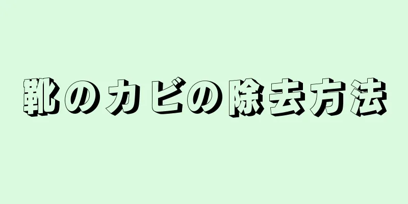 靴のカビの除去方法