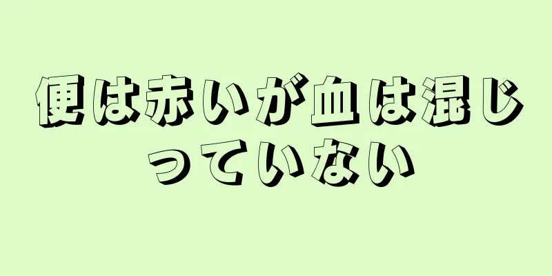 便は赤いが血は混じっていない