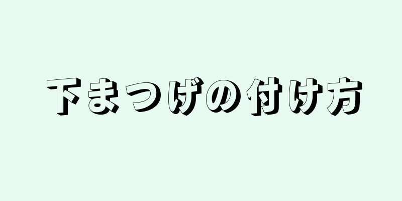 下まつげの付け方