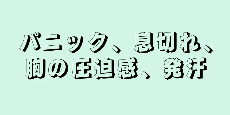 パニック、息切れ、胸の圧迫感、発汗