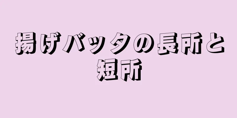 揚げバッタの長所と短所