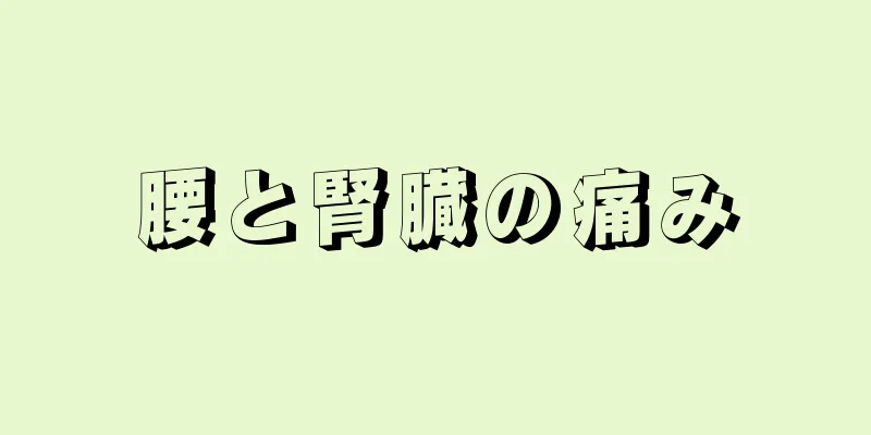 腰と腎臓の痛み