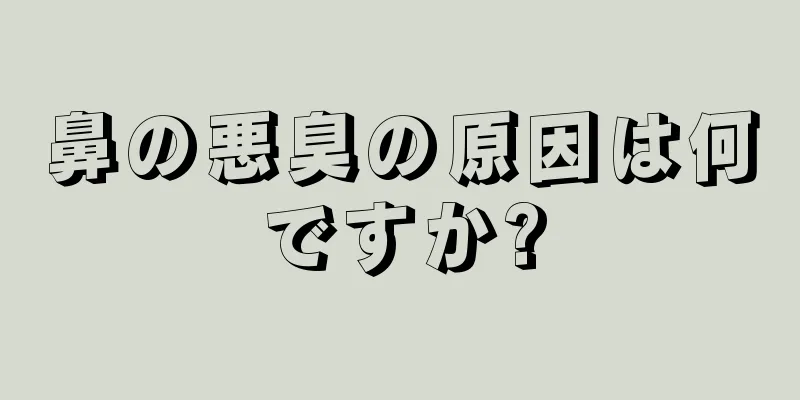 鼻の悪臭の原因は何ですか?