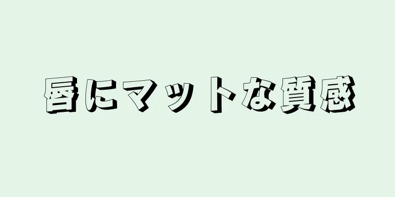 唇にマットな質感