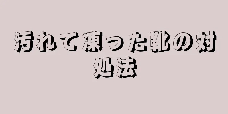 汚れて凍った靴の対処法