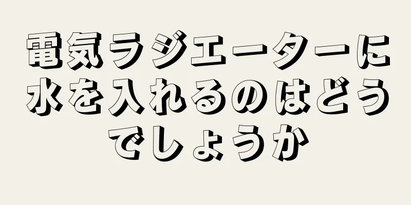 電気ラジエーターに水を入れるのはどうでしょうか