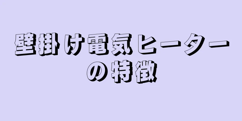 壁掛け電気ヒーターの特徴