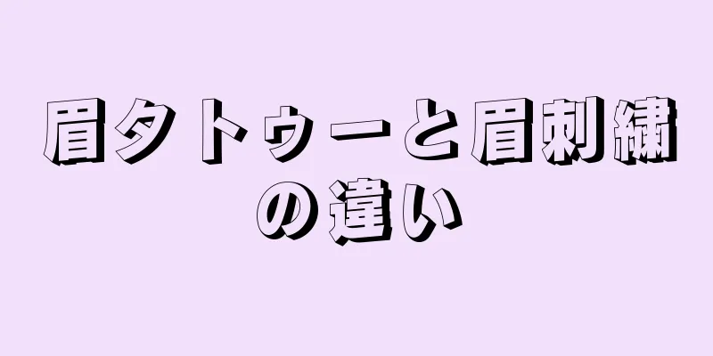 眉タトゥーと眉刺繍の違い