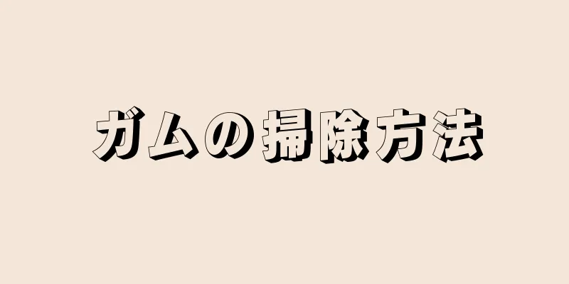 ガムの掃除方法